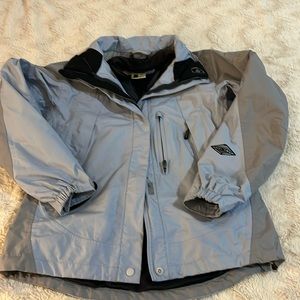 Columbia Titanium light blue and light gray. Size small.